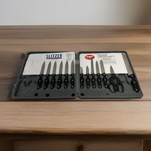 VINTAGE SLITZER 17 Piece Professional German Cutlery Knife Set - Missing 4 Items
